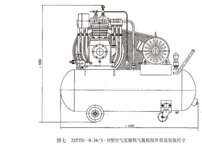 Type b air compressor cylinder unit